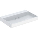 Lavabo Geberit ONE CleanDrain: 75x48cm, Toma de grifo=Sin, Rebosadero=Sin, Lavabo: blanco/KeraTect, Tapa: blanco brillante